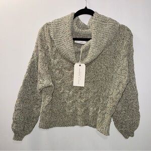 Moon & Madison Speckled Gray Cowl Neck Sweater